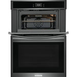 Frigidaire Gallery Smudge-Proof Black Stainless Steel 30" Wall Oven and Microwave Combination (1.7 Cu. Ft. / 5.3 Cu. Ft.) - GCWM3067AD