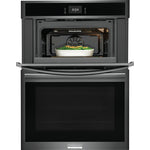 Frigidaire Gallery Smudge-Proof Black Stainless Steel 30" Wall Oven and Microwave Combination (1.7 Cu. Ft. / 5.3 Cu. Ft.) - GCWM3067AD