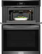 Frigidaire Gallery Smudge-Proof Black Stainless Steel 30" Wall Oven and Microwave Combination (1.7 Cu. Ft. / 5.3 Cu. Ft.) - GCWM3067AD