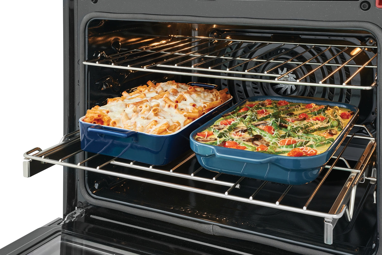 Frigidaire Gallery Smudge-Proof Black Stainless Steel 30" Single Wall Oven with Total Convection (5.3 Cu. Ft) - GCWS3067AD