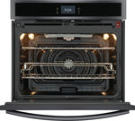 Frigidaire Gallery Smudge-Proof Black Stainless Steel 30" Single Wall Oven with Total Convection (5.3 Cu. Ft) - GCWS3067AD