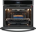 Frigidaire Gallery Smudge-Proof Black Stainless Steel 30" Single Wall Oven with Total Convection (5.3 Cu. Ft) - GCWS3067AD