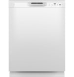 GE White 24" Built-In Front Control Dishwasher - GDF510PGRWW