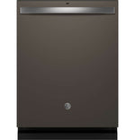 GE 24" Slate Top Control Dishwasher with Stainless Steel Interior and Third Rack - GDT650SMVES