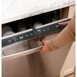 GE 24" Slate Top Control Dishwasher with Stainless Steel Interior and Third Rack - GDT650SMVES