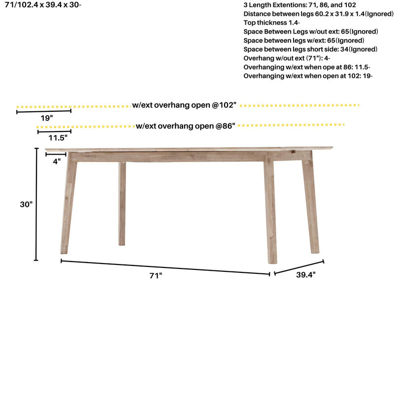 Abenra Extension Dining Table - Grey Wash