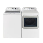 GE White Top-Load Washer with SaniFresh (5.2 Cu. Ft.) & GE White Electric Dryer (7.4 Cu. Ft.) - GTW685BMRWS/GTD65EBMRWS