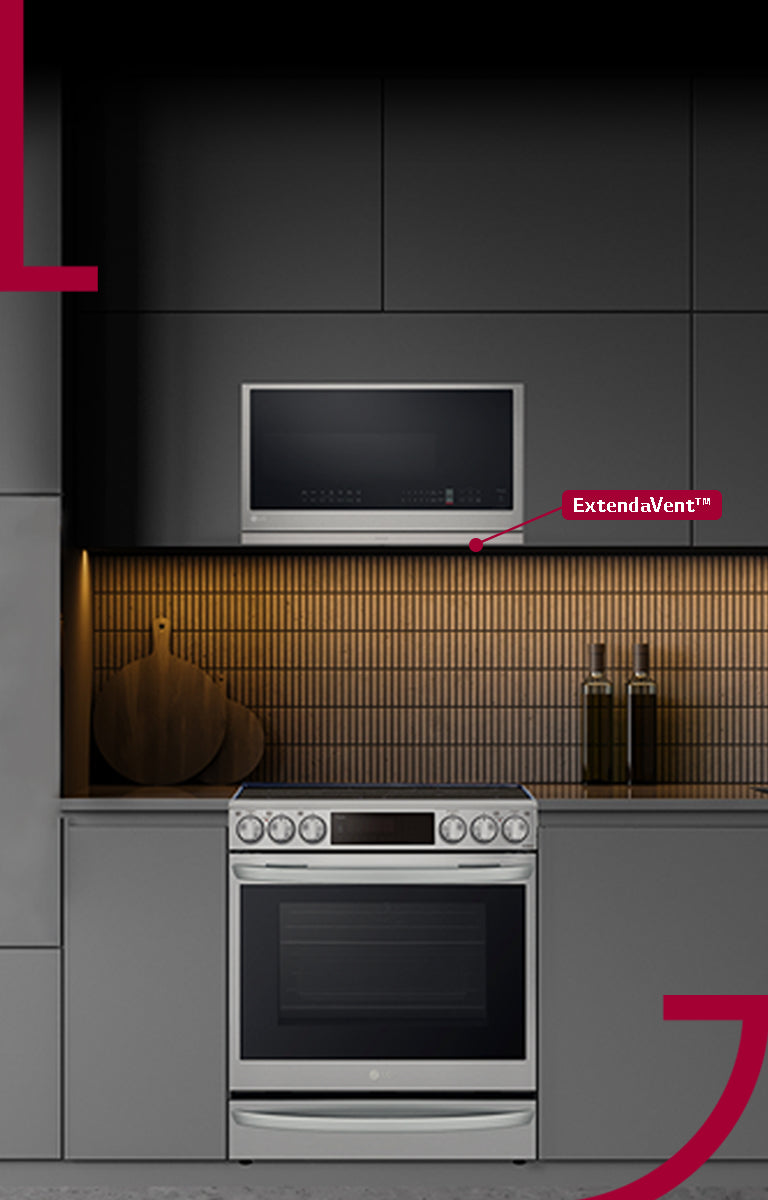 LG Smudge-Proof Stainless Steel Smart Wi-Fi Enabled Over-the-Range Microwave with ExtendaVent® 2.0 & EasyClean® (2.1 cu. ft.) - MVEL2137F
