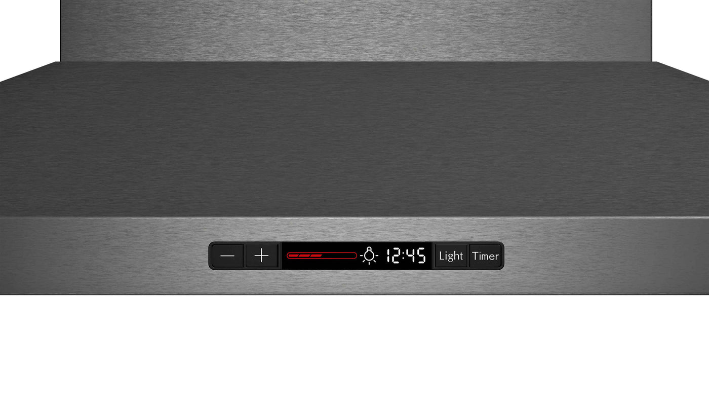 Bosch 800 Series 36" Pyramid Chimney 600 CFM Black Stainless - HCP86641UC