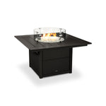 POLYWOODÂ® Square 42" Fire Pit Table - Black