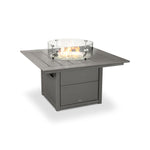 POLYWOODÂ® Square 42" Fire Pit Table - Slate Grey