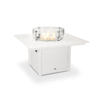 POLYWOODÂ® Square 42" Fire Pit Table - White