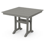 POLYWOODÂ® Farmhouse Trestle 37" Dining Table - Slate Grey