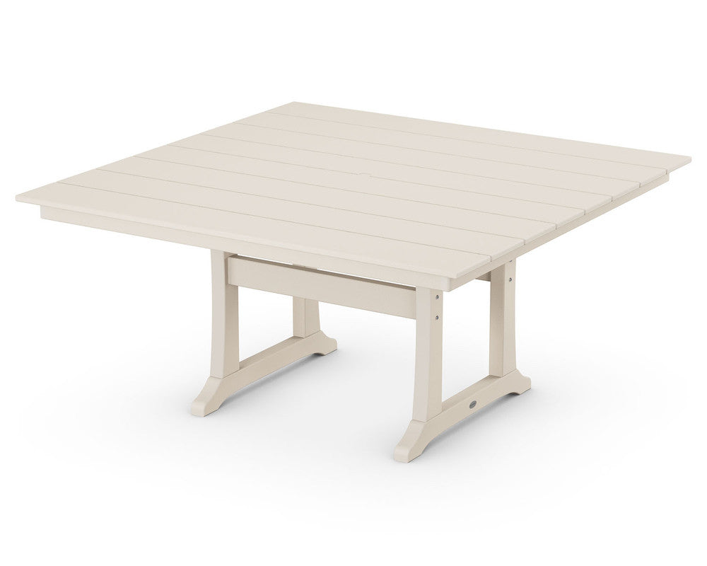 POLYWOODÂ® Farmhouse Trestle 59" Dining Table - Sand