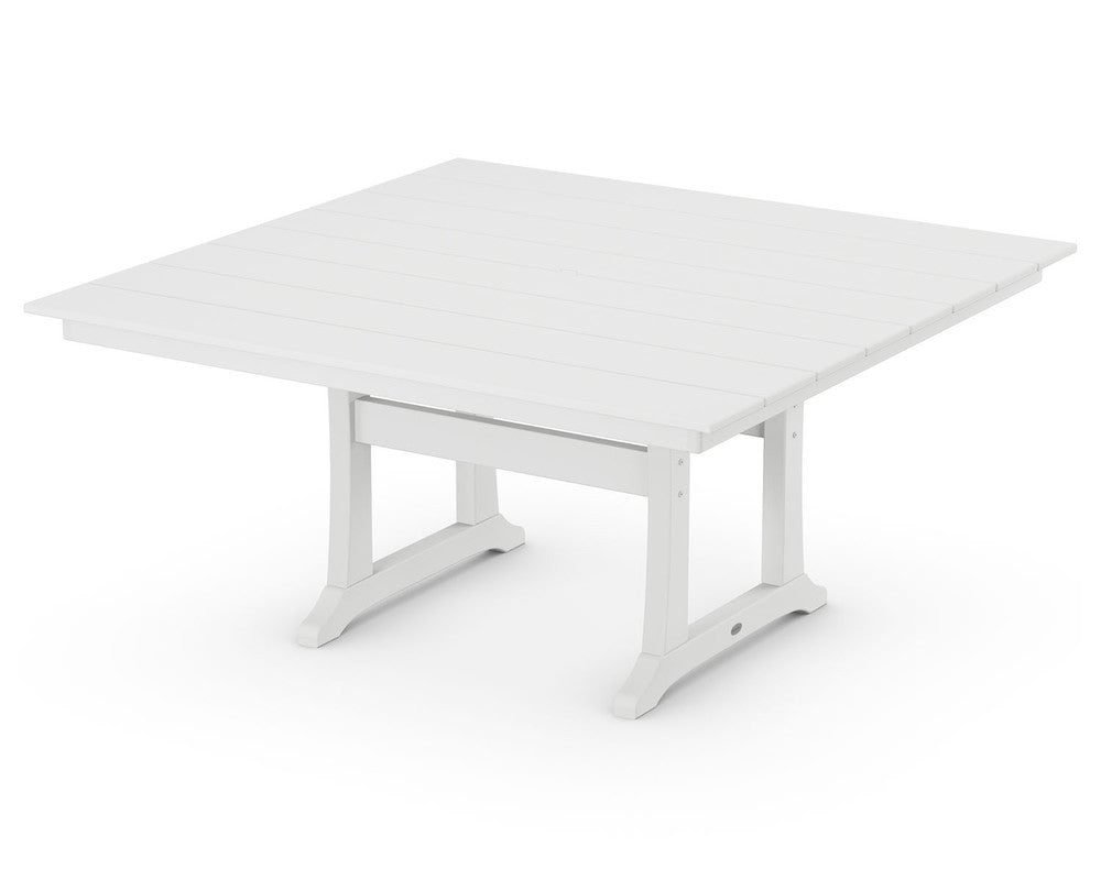 POLYWOODÂ® Farmhouse Trestle 59" Dining Table - White