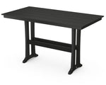 POLYWOODÂ® Farmhouse Trestle 37" x 72" Dining Table - Black