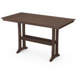 POLYWOODÂ® Farmhouse Trestle 37" x 72" Dining Table - Mahogany