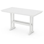 POLYWOODÂ® Farmhouse Trestle 37" x 72" Dining Table - White