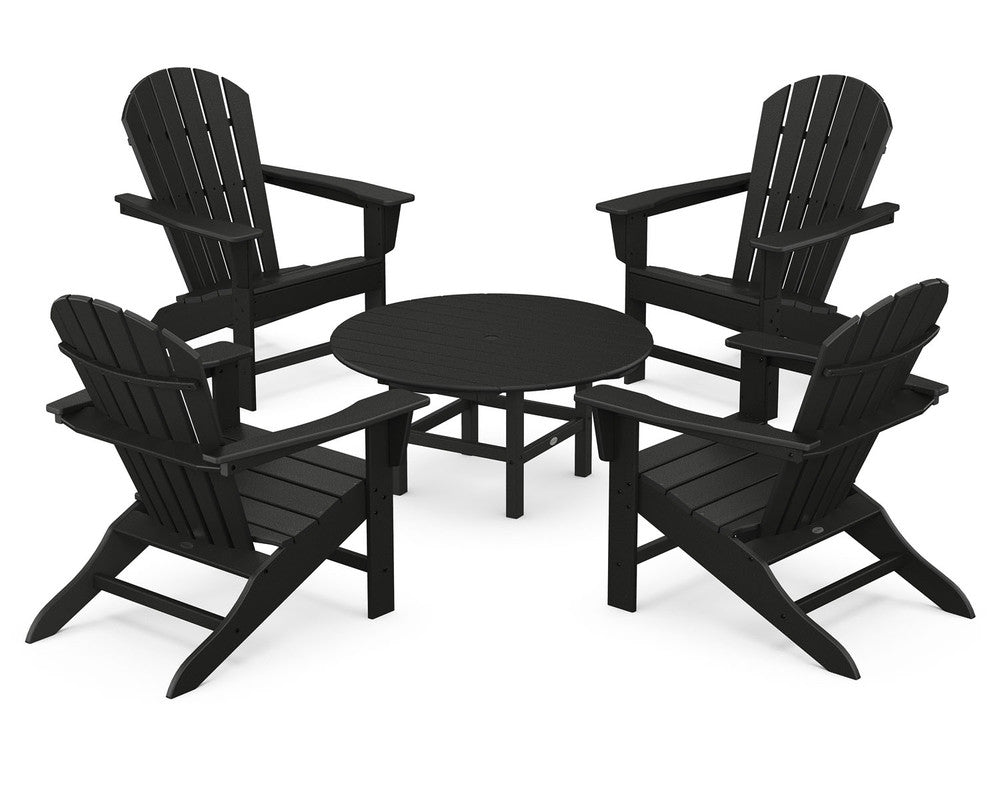 POLYWOODÂ® South Beach 5-Piece Conversation Group - Black