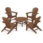 POLYWOODÂ® South Beach 5-Piece Conversation Group - Teak