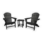 POLYWOODÂ® South Beach Adirondack 3-Piece Set - Black