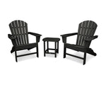 POLYWOODÂ® South Beach Adirondack 3-Piece Set - Black