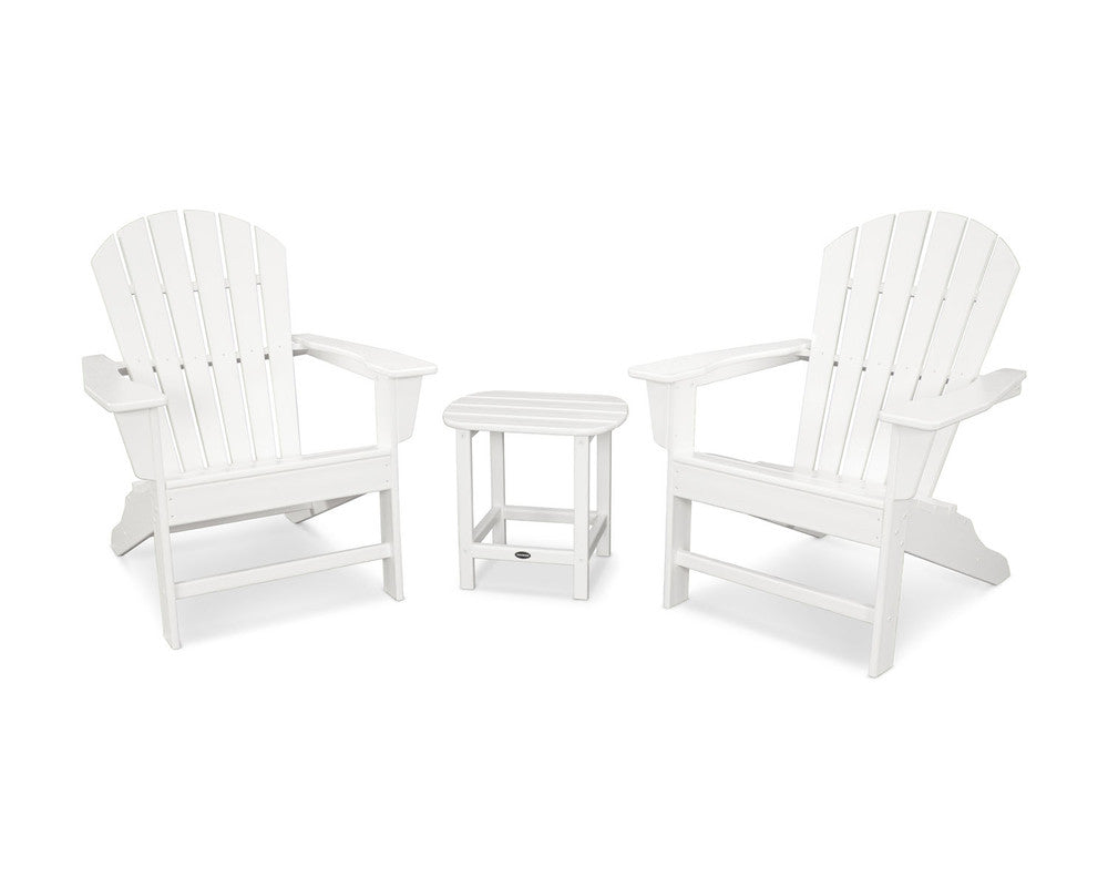 POLYWOODÂ® South Beach Adirondack 3-Piece Set - White