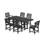 POLYWOODÂ® Lakeside 7-Piece Farmhouse Dining Set - Black