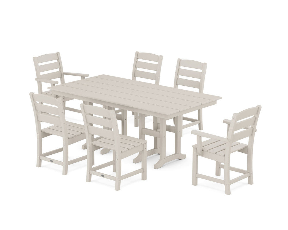 POLYWOODÂ® Lakeside 7-Piece Farmhouse Dining Set - Sand