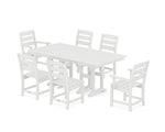 POLYWOODÂ® Lakeside 7-Piece Farmhouse Dining Set - White