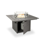 POLYWOODÂ® Square 42" Fire Pit Table - Slate Grey