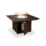 POLYWOODÂ® Square 42" Fire Pit Table - Mahogany