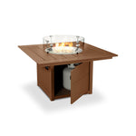 POLYWOODÂ® Square 42" Fire Pit Table - Teak