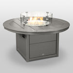 POLYWOODÂ® Round 48" Fire Pit Table - Slate Grey