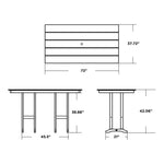 POLYWOODÂ® Farmhouse 37" Dining Table - Mahogany