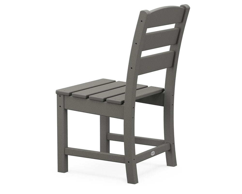 POLYWOODÂ® Lakeside 5-Piece Round Farmhouse Side Chair Dining Set - Black