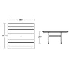 POLYWOODÂ® Farmhouse Trestle 59" Dining Table - White