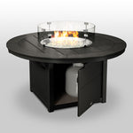 POLYWOODÂ® Round 48" Fire Pit Table - Black