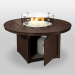 POLYWOODÂ® Round 48" Fire Pit Table - Mahogany