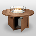 POLYWOODÂ® Round 48" Fire Pit Table - Teak