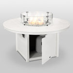 POLYWOODÂ® Round 48" Fire Pit Table - White