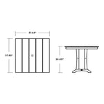 POLYWOODÂ® Farmhouse Trestle 37" Dining Table - Teak