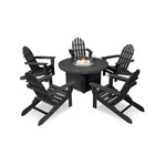 POLYWOODÂ® Round 48" Fire Pit Table - Black
