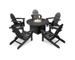 POLYWOODÂ® Round 48" Fire Pit Table - Black