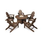 POLYWOODÂ® Round 48" Fire Pit Table - Teak