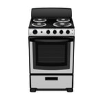 GE Stainless Steel 24" Slide-In Front-Control Electric Range (2.9 Cu. Ft.) - JCAS300RPS