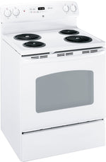 GE White Freestanding Electric Range (5.0 Cu. Ft.) - JCBP240DMWW