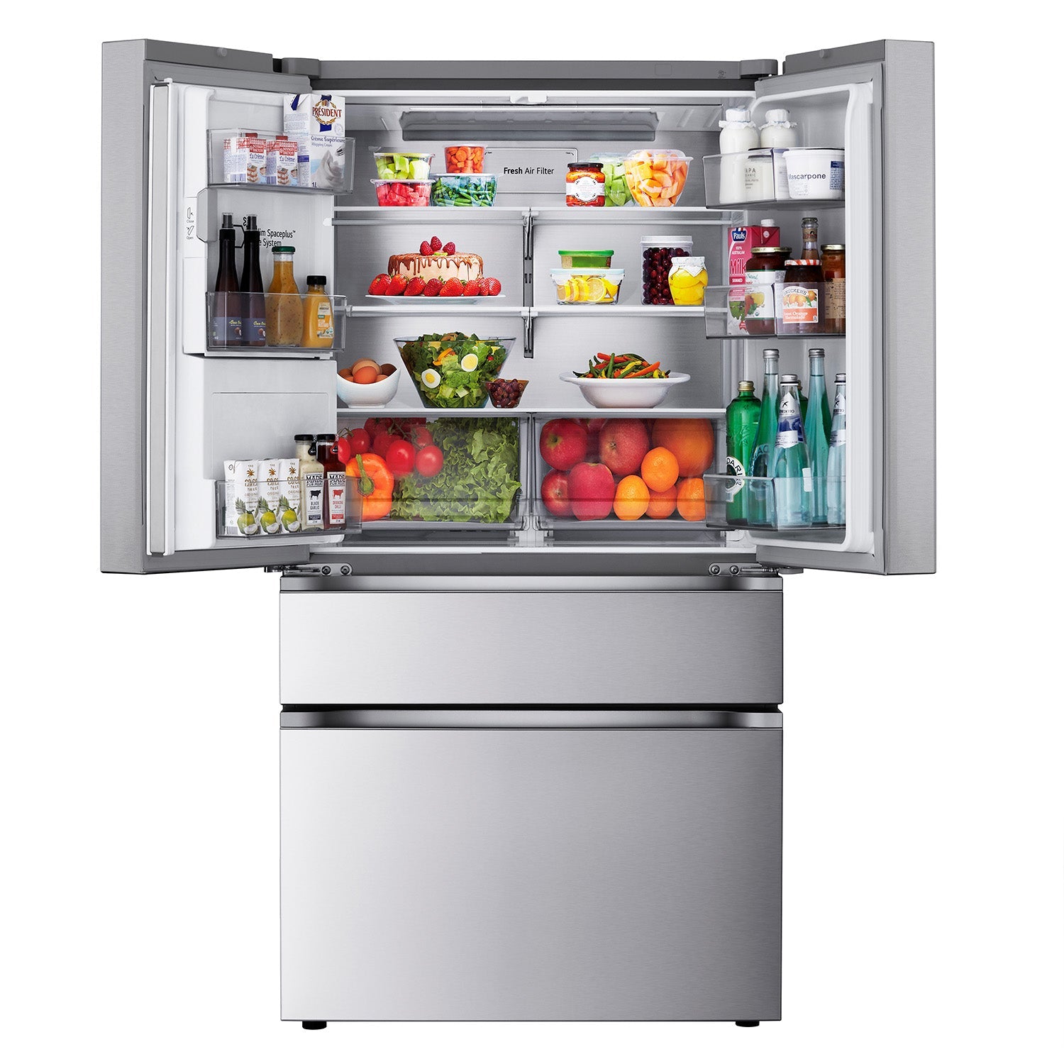 LG PrintProof™ Stainless Steel 36" 4 Door French Door Refrigerator (29 Cu. Ft) - LF29S8330S