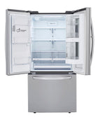 LG Smudge-Proof Stainless Steel 33" Standard Depth Instaview™ French Door Fridge with Craft Ice™(25 cu. ft) - LRFVS2503S