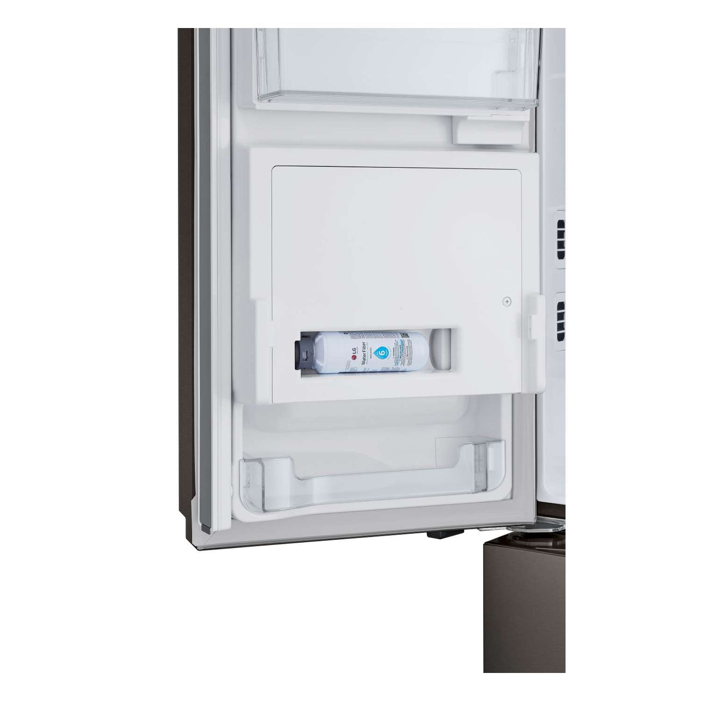 LG 26 cu. ft. Smart Counter-Depth MAX™ Black Stainless Steel French Door Refrigerator with Four Types of Ice - LRYXC2606D